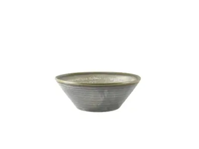 Terra Porcelain Matt Grey Conical Bowl 16cm