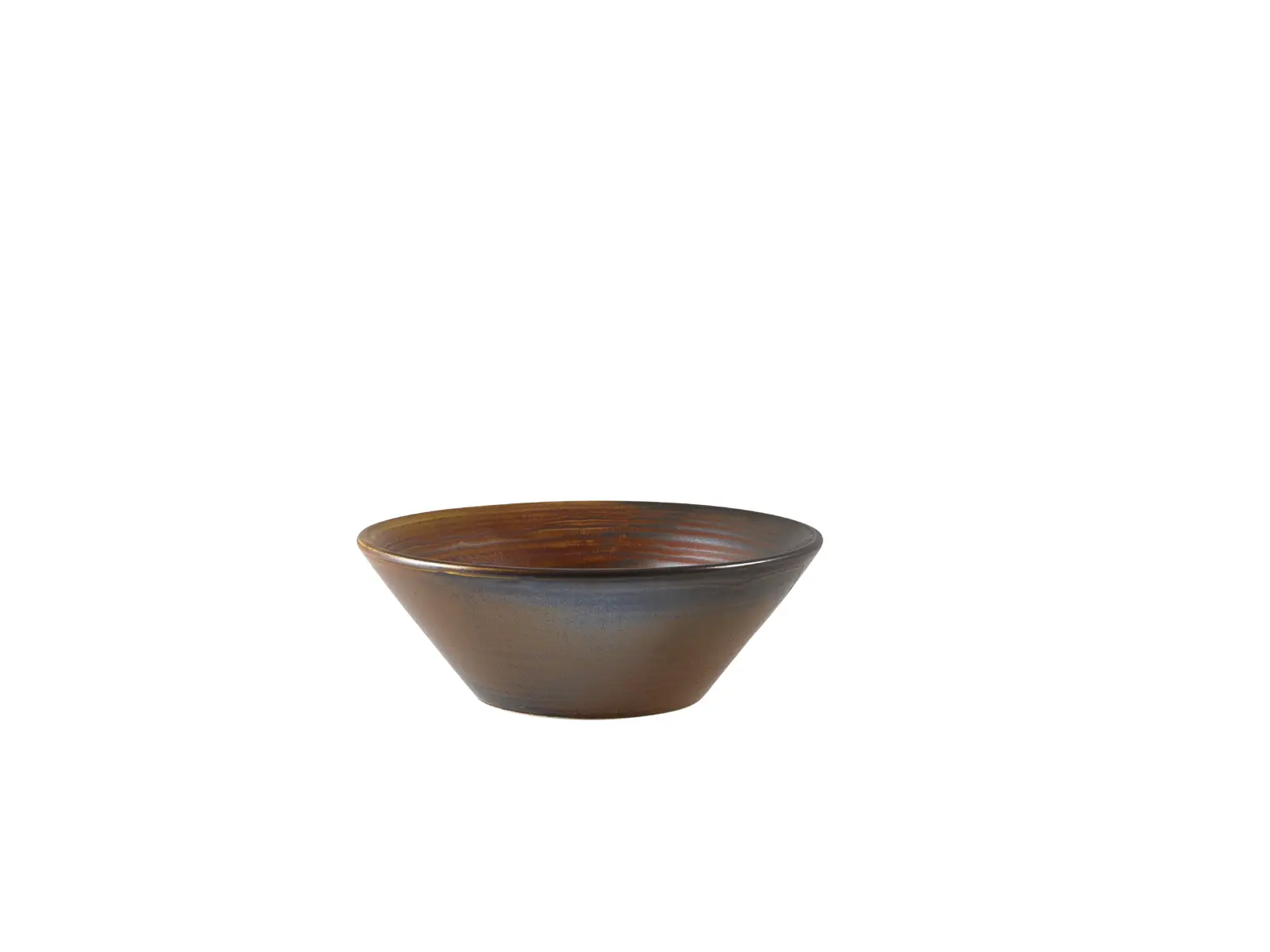 Terra Porcelain Rustic Copper Conical Bowl 14cm