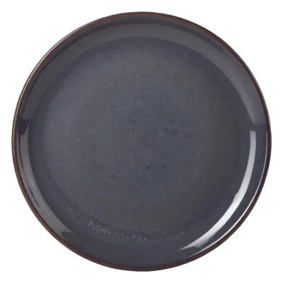 Rustic Stoneware Blue Coupe Plate 27.5cm