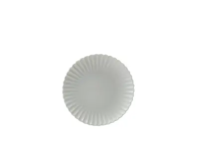 Incise Porcelain Scalloped Coupe Plate 20cm
