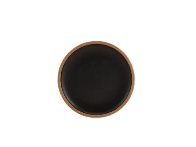 GenWare Kava Black Stoneware Coupe Plate 20cm