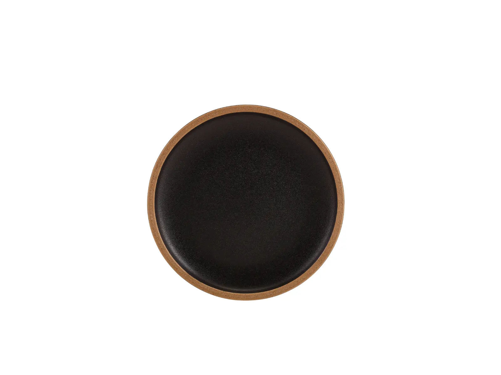 GenWare Kava Black Stoneware Coupe Plate 20cm