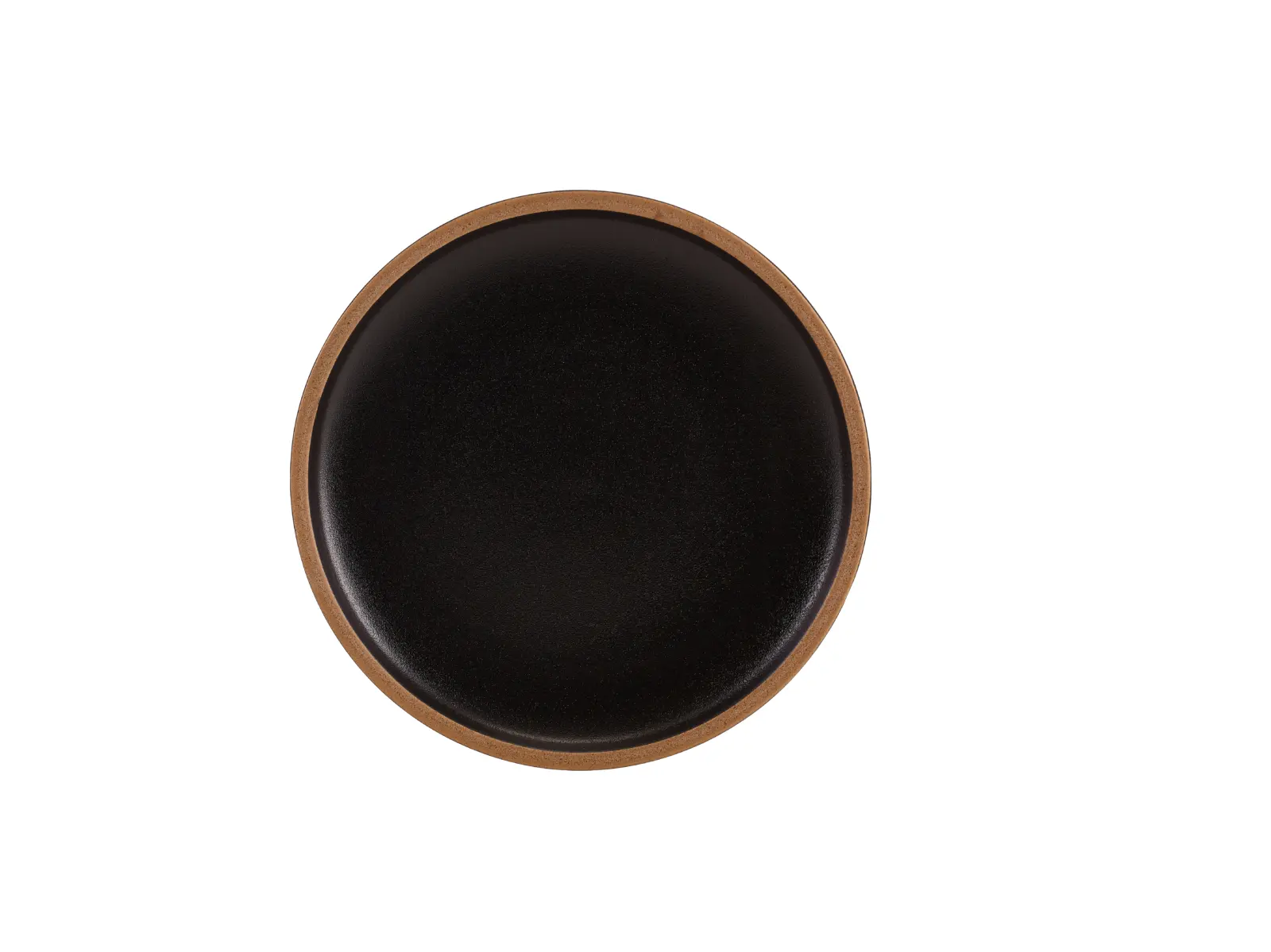 GenWare Kava Black Stoneware Coupe Plate 23cm