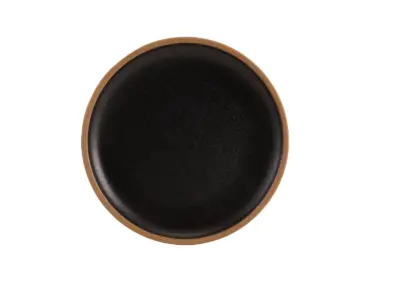 GenWare Kava Black Stoneware Coupe Plate 26cm
