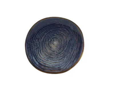 Terra Porcelain Aqua Blue Organic Plate 25cm