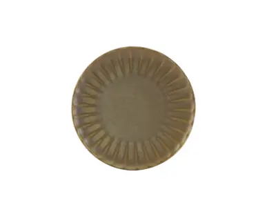 Terra Porcelain Matt Grey Scalloped Coupe Plate 23.4cm