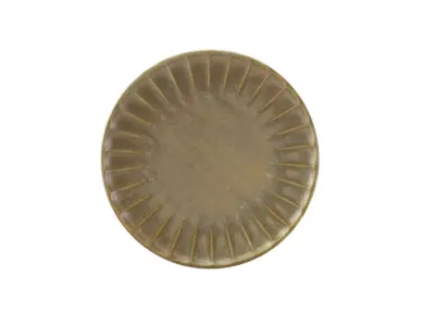 Terra Porcelain Matt Grey Scalloped Coupe Plate 26cm