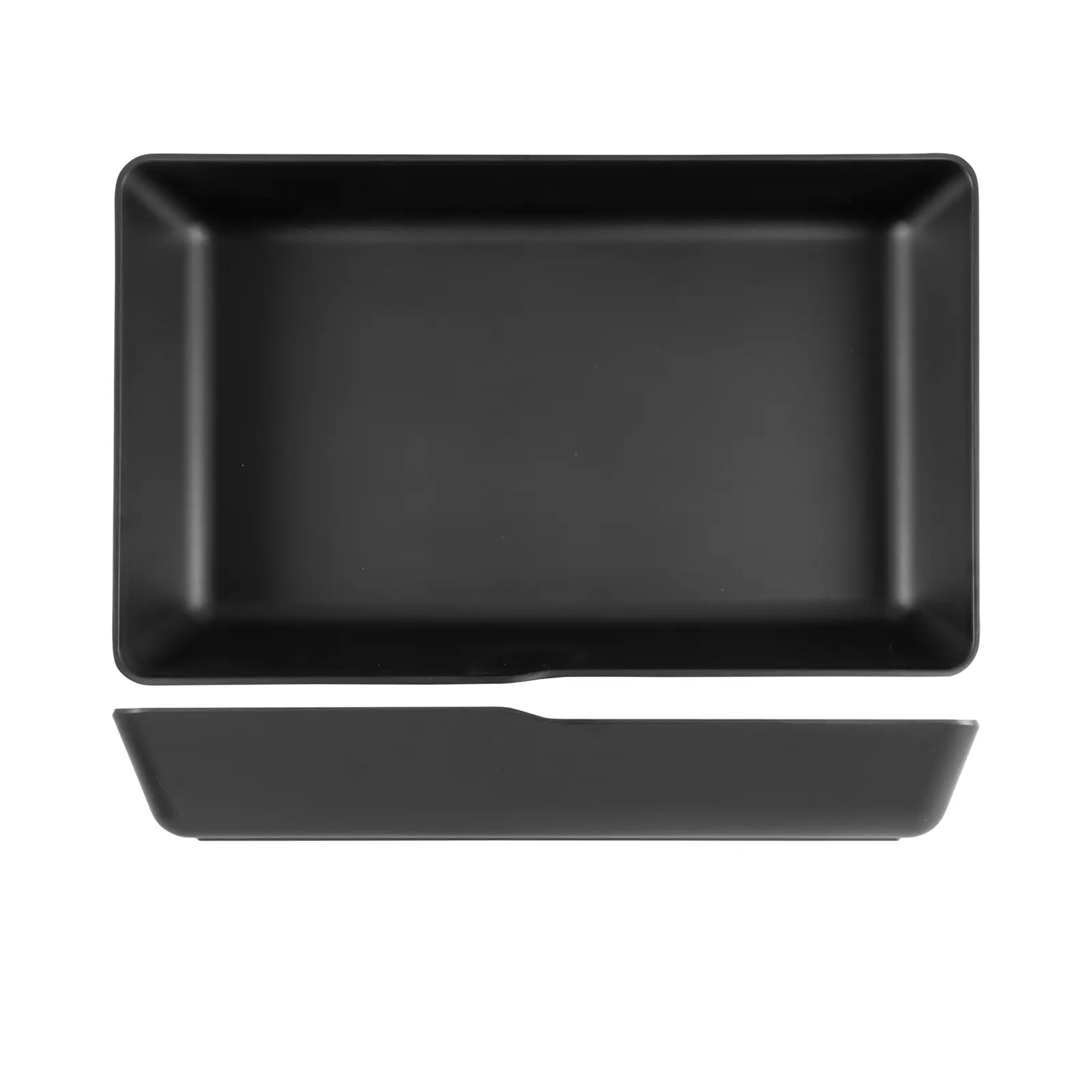 Black Copenhagen Melamine GN 1/1 Deep Dish 53 x 32.5 x 8cm