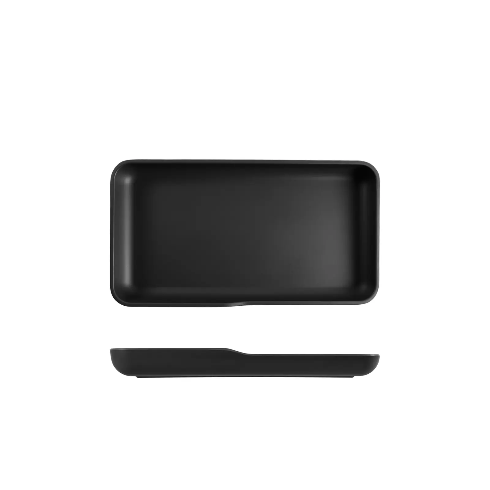 Black Copenhagen Melamine GN 1/3 Platter 32.5 x 17.6 x 3.5cm