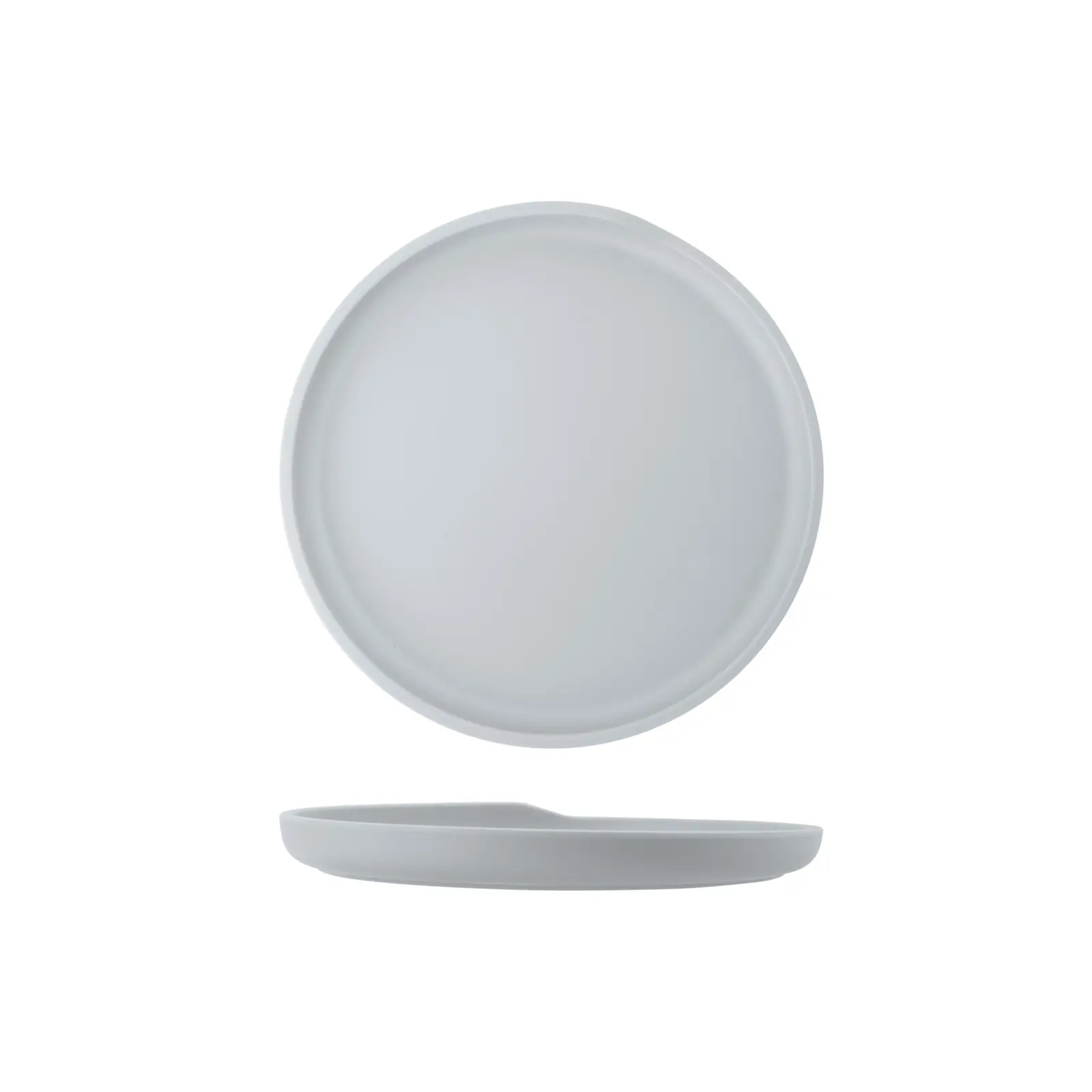 White Copenhagen Round Melamine Plate 22.5cm