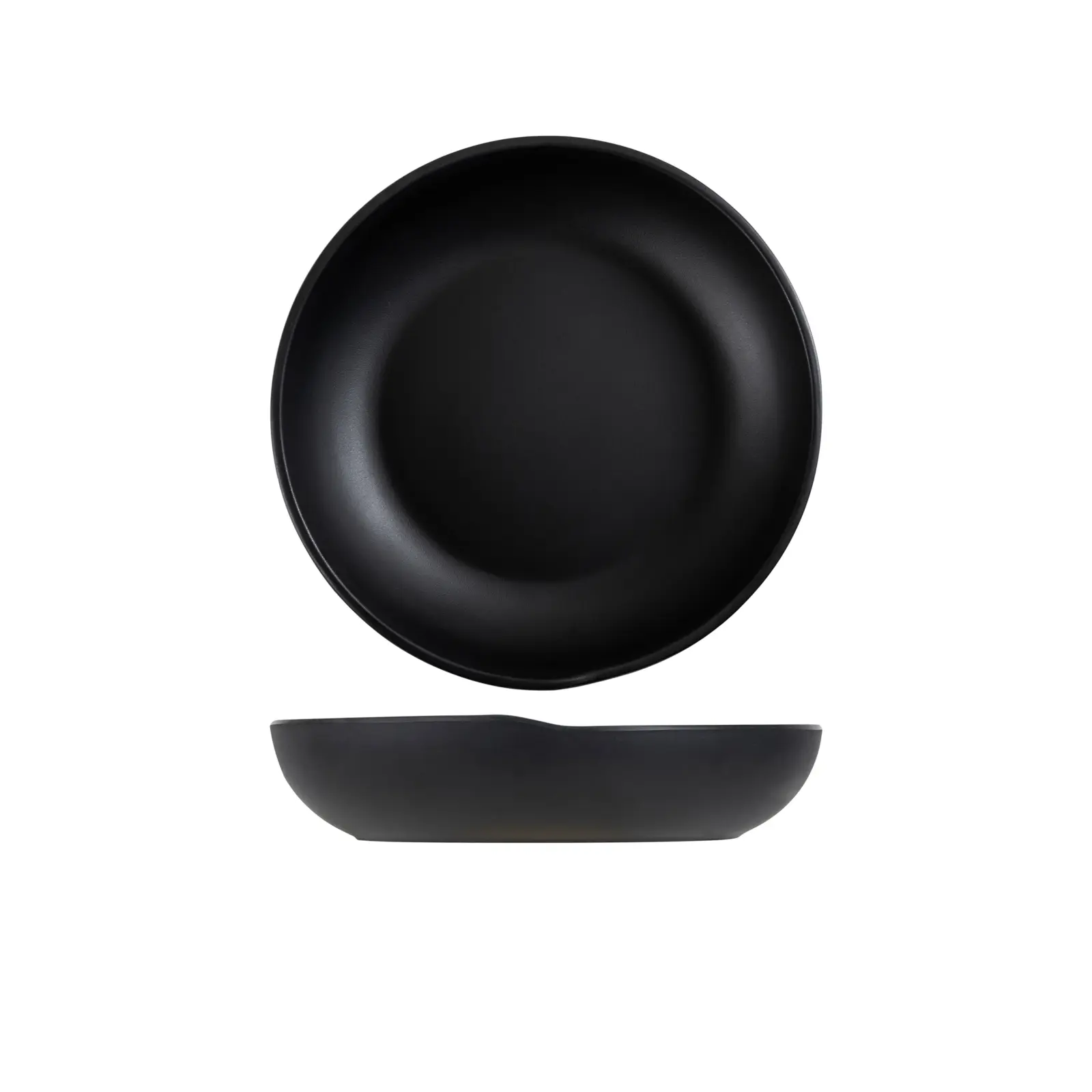 Black Copenhagen Melamine Coupe Bowl 24.5 x 5.3cm