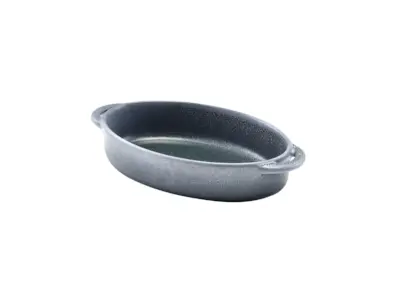Forge Graphite Stoneware Oval Dish 17.5 x 11.5 x 4cm