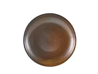 Terra Porcelain Rustic Copper Deep Coupe Plate 25cm