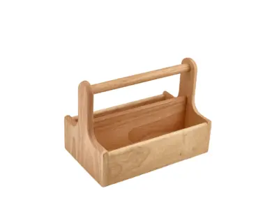 GenWare FSC 100% Hevea Wood Table Caddy
