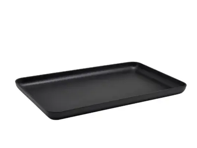GenWare Melamine Black Jute Platter GN 1/1
