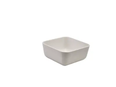 GenWare Melamine White Jute Square Buffet Bowl 20cm