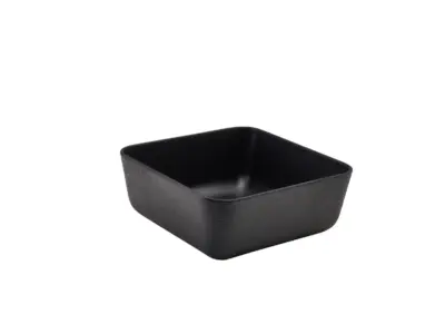 GenWare Melamine Black Jute Square Buffet Bowl 25cm