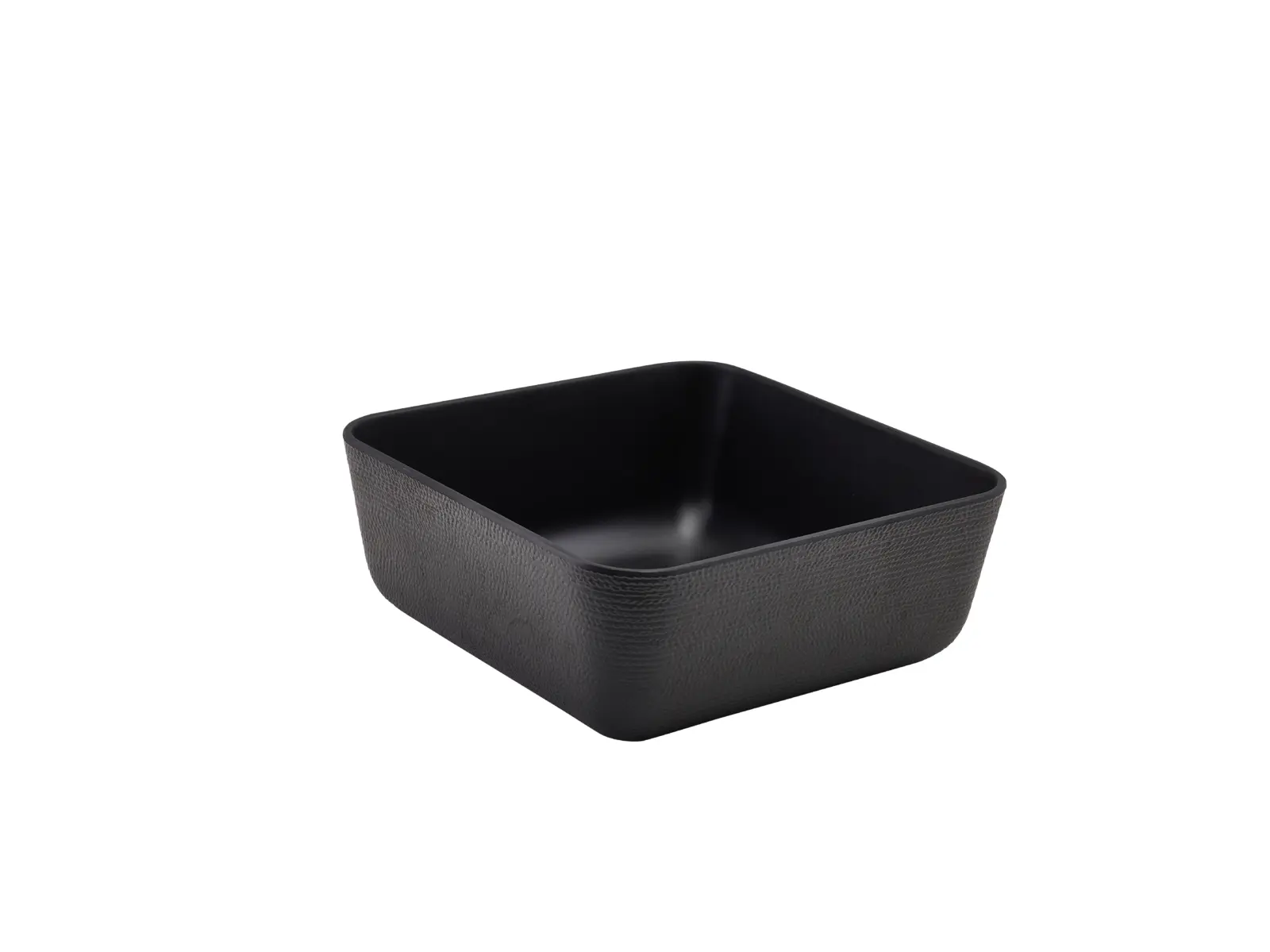 GenWare Melamine Black Jute Square Buffet Bowl 25cm