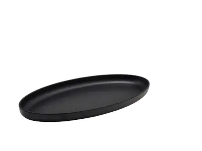 GenWare Melamine Black Jute Oval Dish 47.5 x 23.8 x 3.5cm