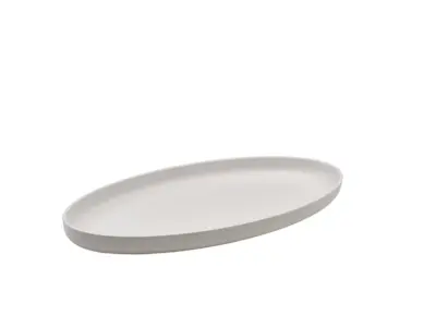 GenWare Melamine White Jute Oval Dish 47.5 x 23.8 x 3.5cm