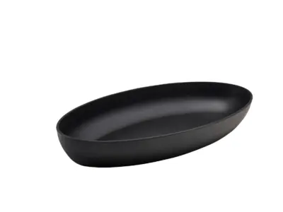GenWare Melamine Black Jute Deep Oval Dish 55 x 27.5 x 7.5cm