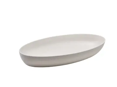 GenWare Melamine White Jute Deep Oval Dish 55 x 27.5 x 7.5cm