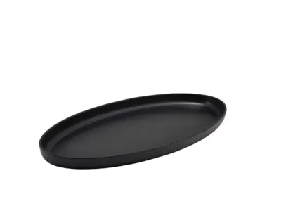 GenWare Melamine Black Jute Oval Dish 55 x 27.5 x 3.5cm