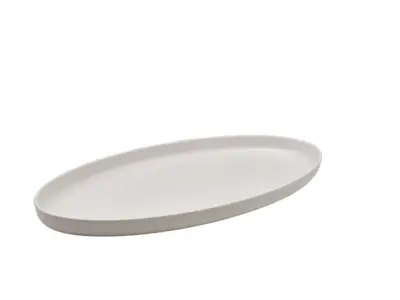 GenWare Melamine White Jute Oval Dish 55 x 27.5 x 3.5cm