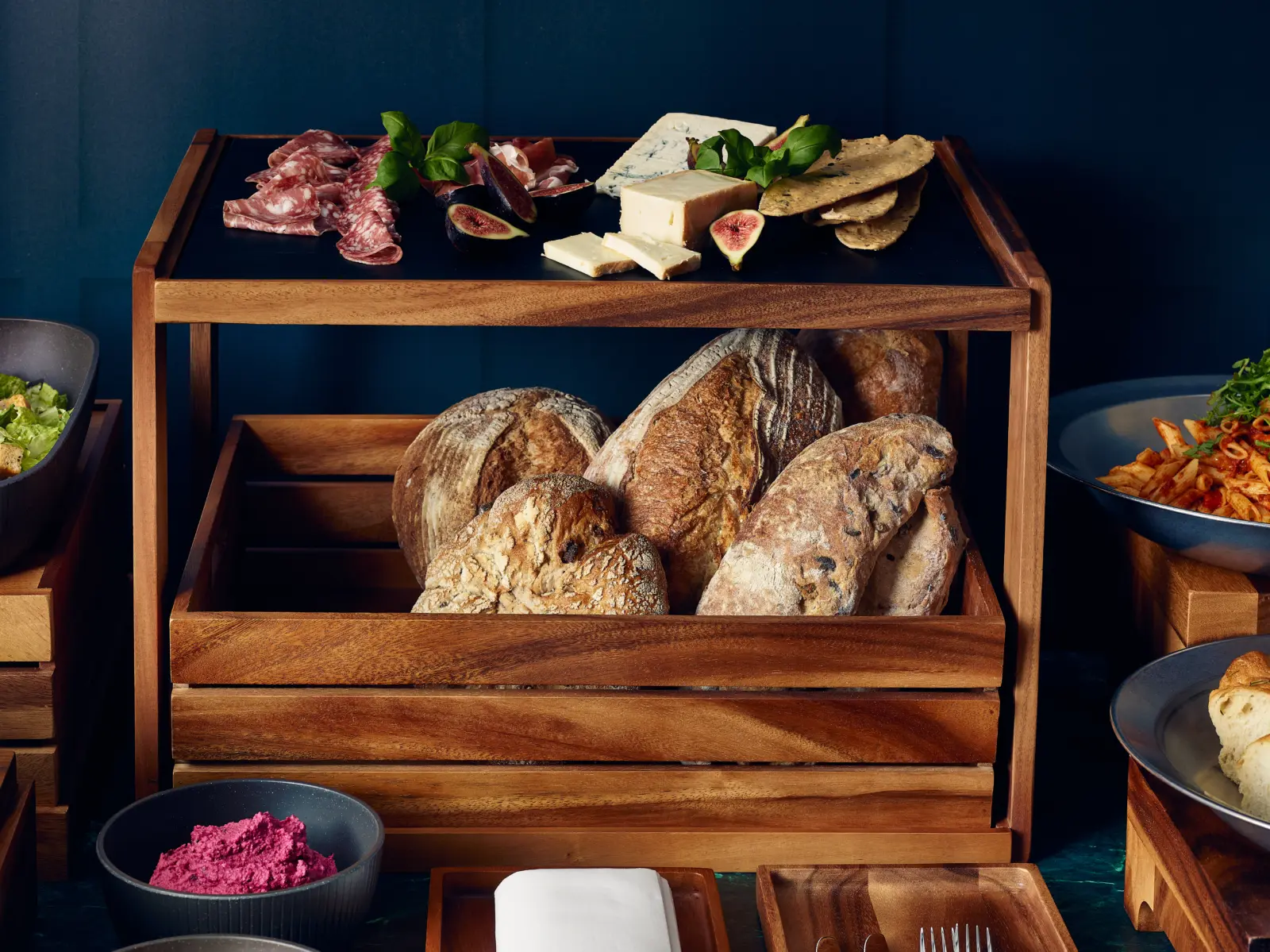 GenWare Acacia Wood Crate Stand GN 1/1 - Image 2