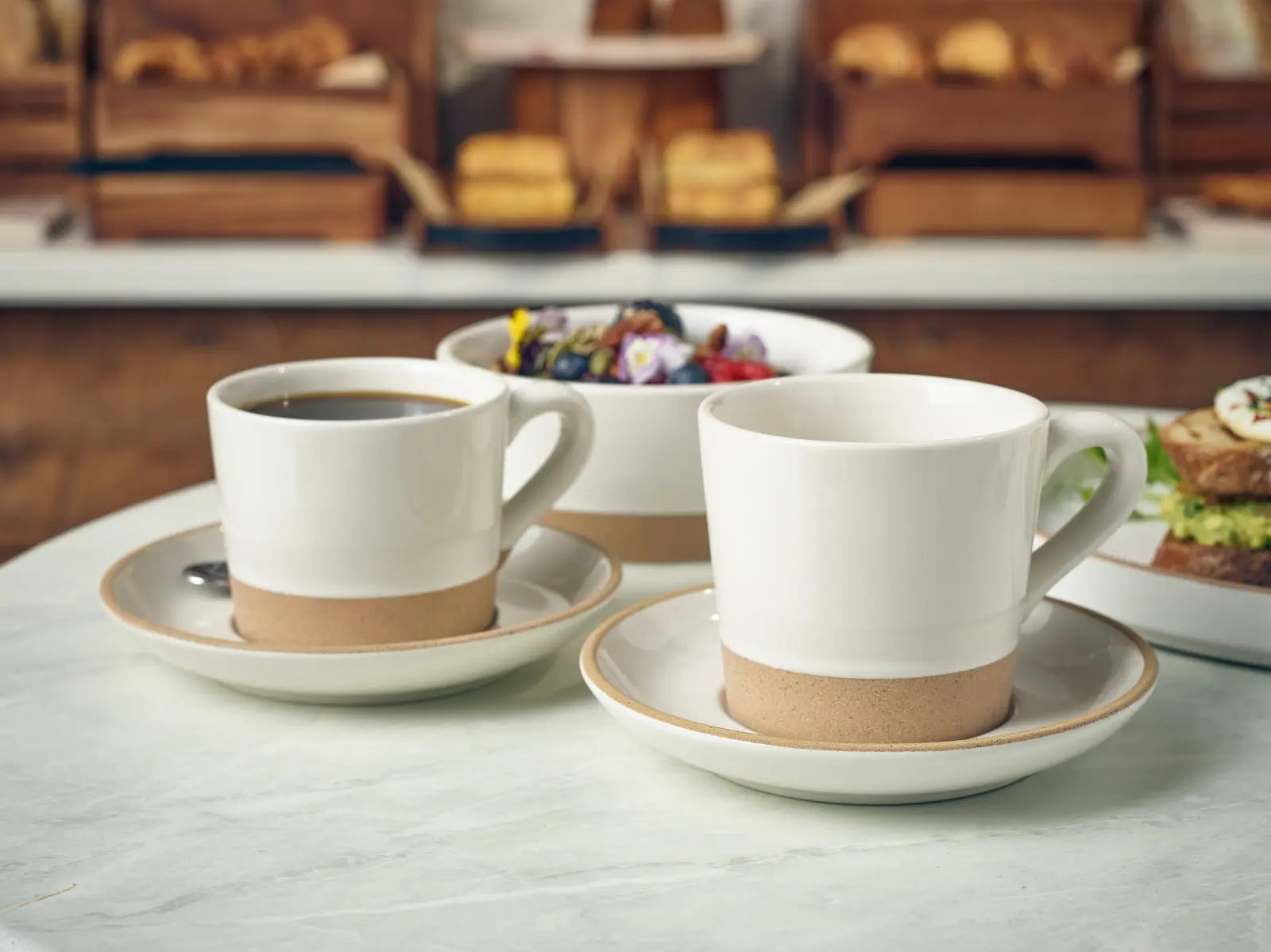 GenWare Kava White Stoneware Coffee Cup 34cl/ 12oz - Image 4