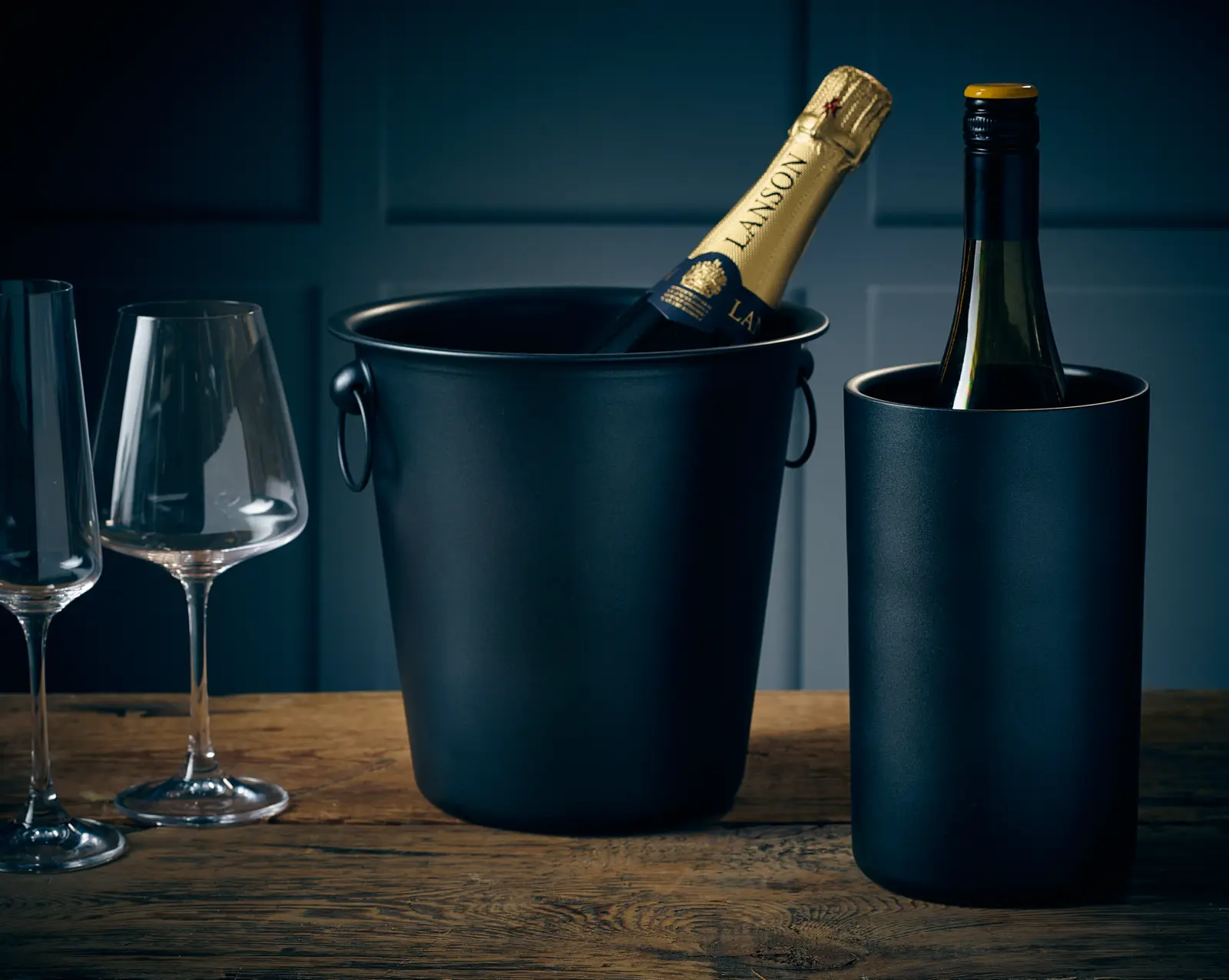 GenWare Metallic Black Wine Bucket - Image 4