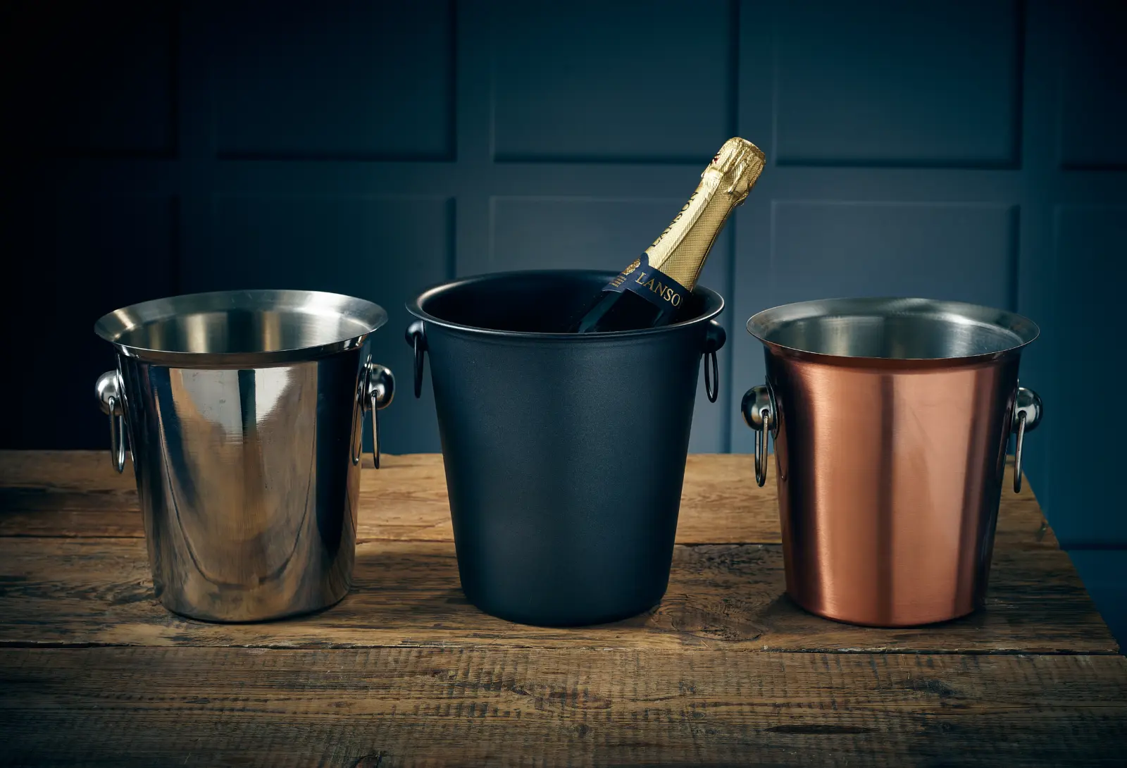 GenWare Metallic Black Wine Bucket - Image 2