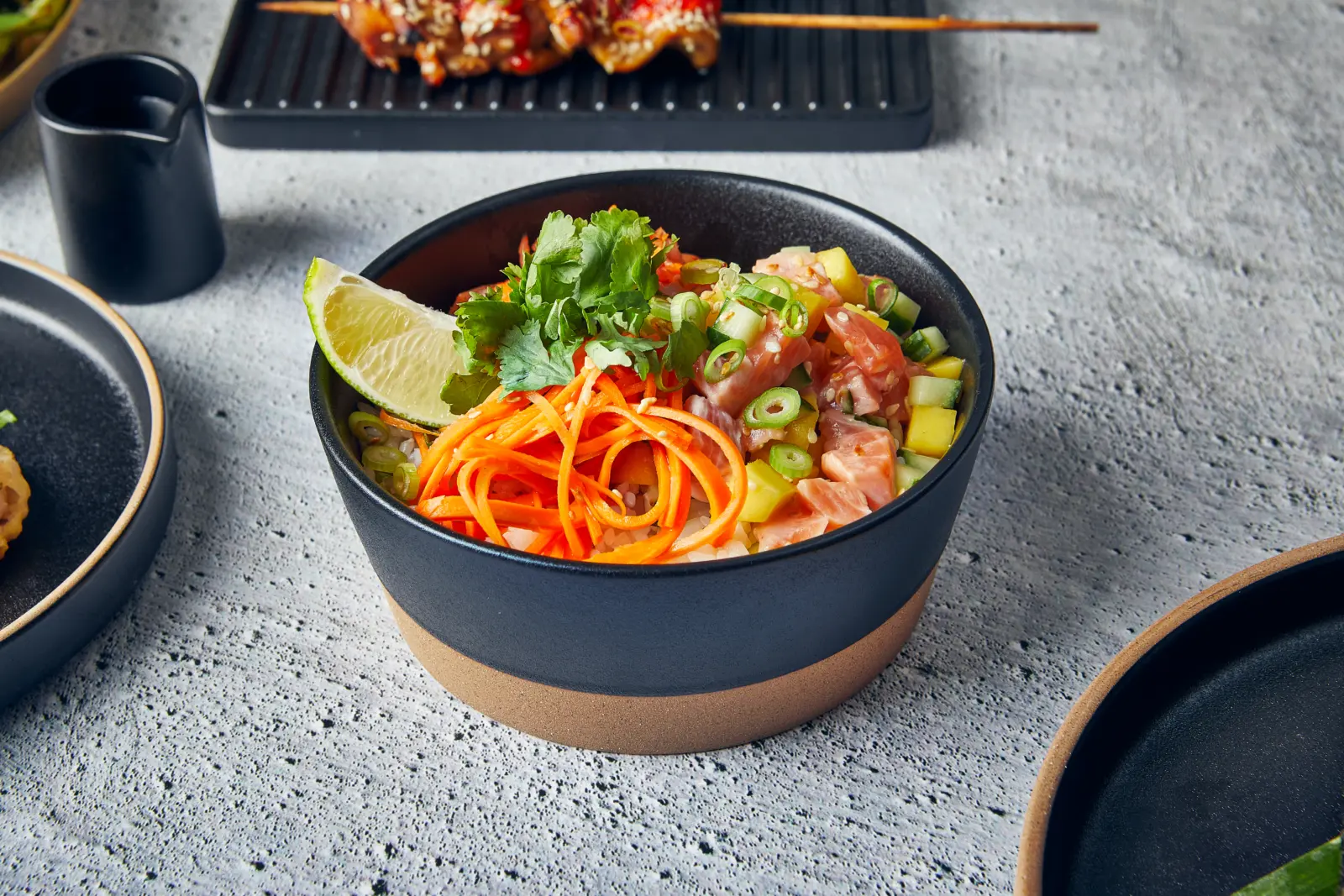 GenWare Kava Black Stoneware Bowl 15.5cm - Image 3