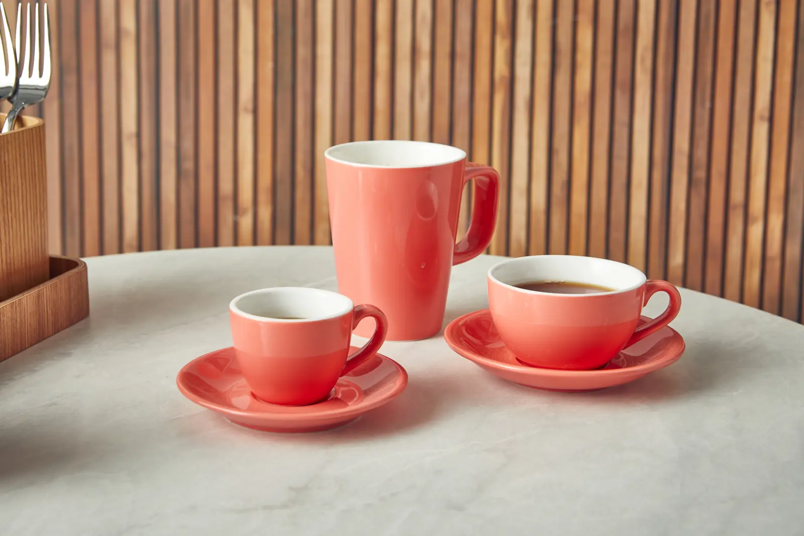 GenWare Porcelain Coral Latte Mug 34cl/ 12oz - Image 2