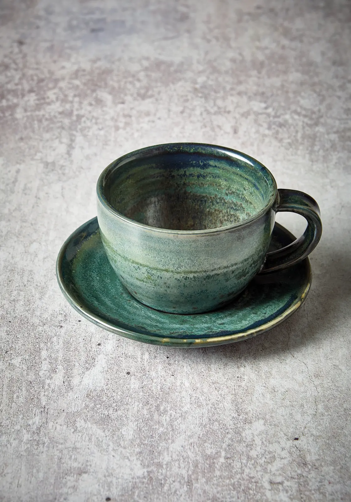 Terra Porcelain Aqua Green Coffee Cup 22cl/7.75oz - Image 2