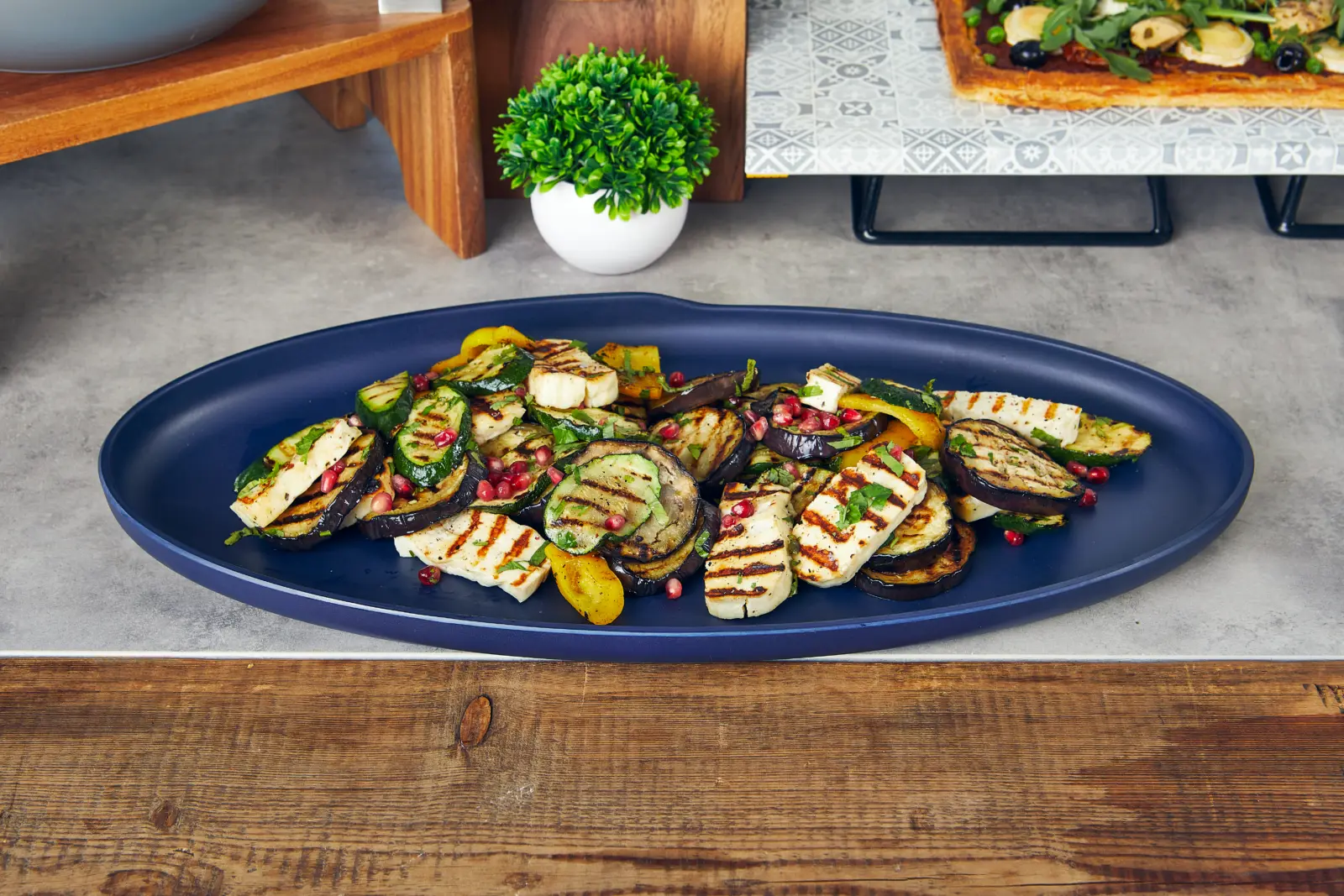 Denim Blue Copenhagen Oval Melamine Dish 55 x 27.5cm - Image 2