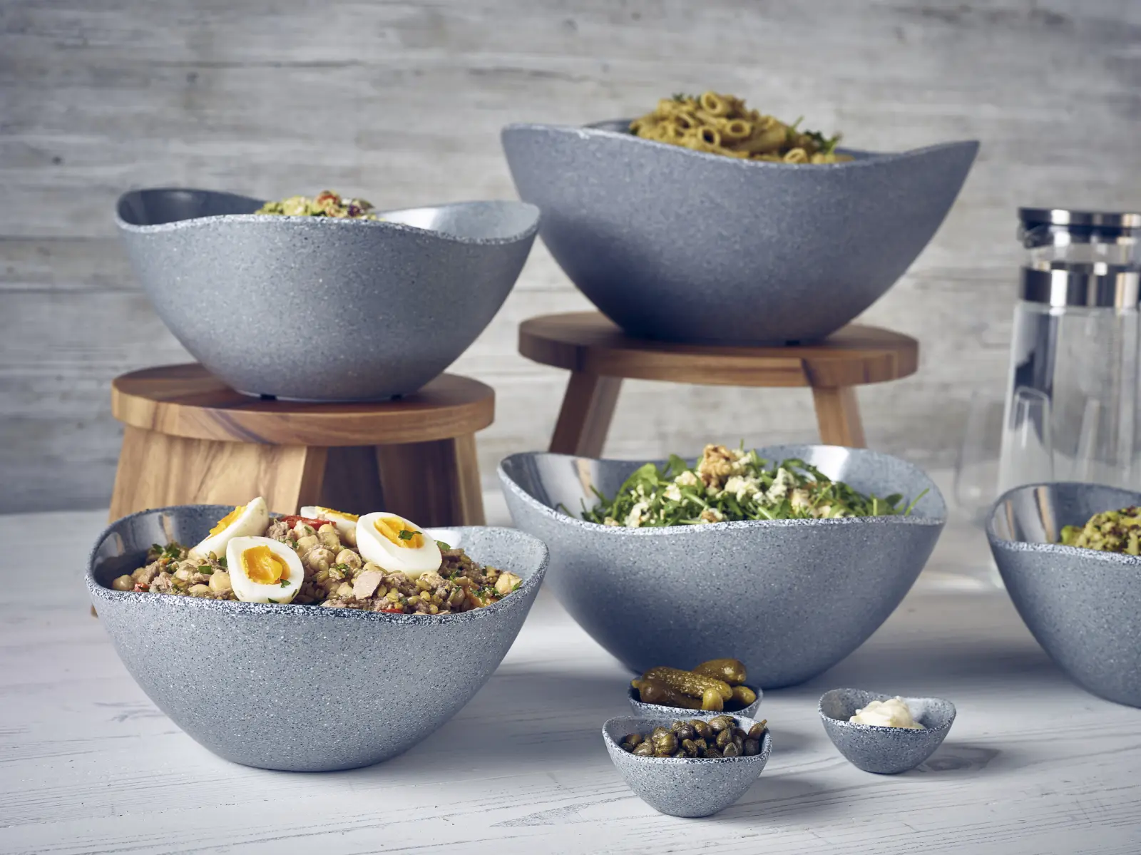 GenWare Melamine Grey Granite Triangular Buffet Bowl 28cm - Image 4