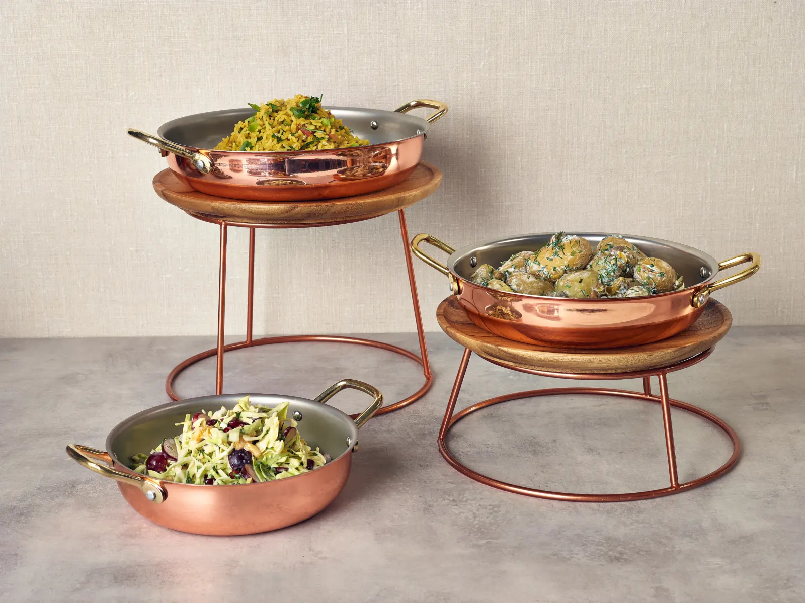 GenWare Copper Anti-Slip Round Buffet Riser 18cm - Image 3
