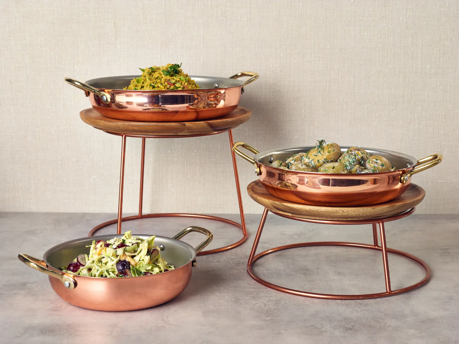 GenWare Copper Anti-Slip Round Buffet Riser 18cm - Image 2