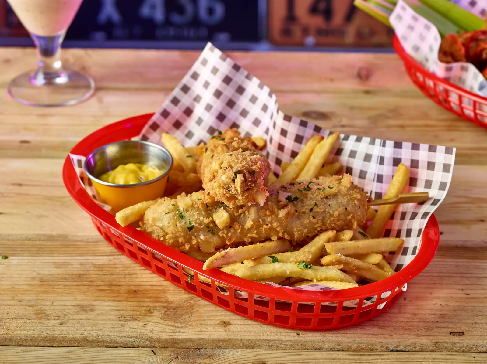 Fast Food Basket Red 27.5 x 17.5cm - Image 2