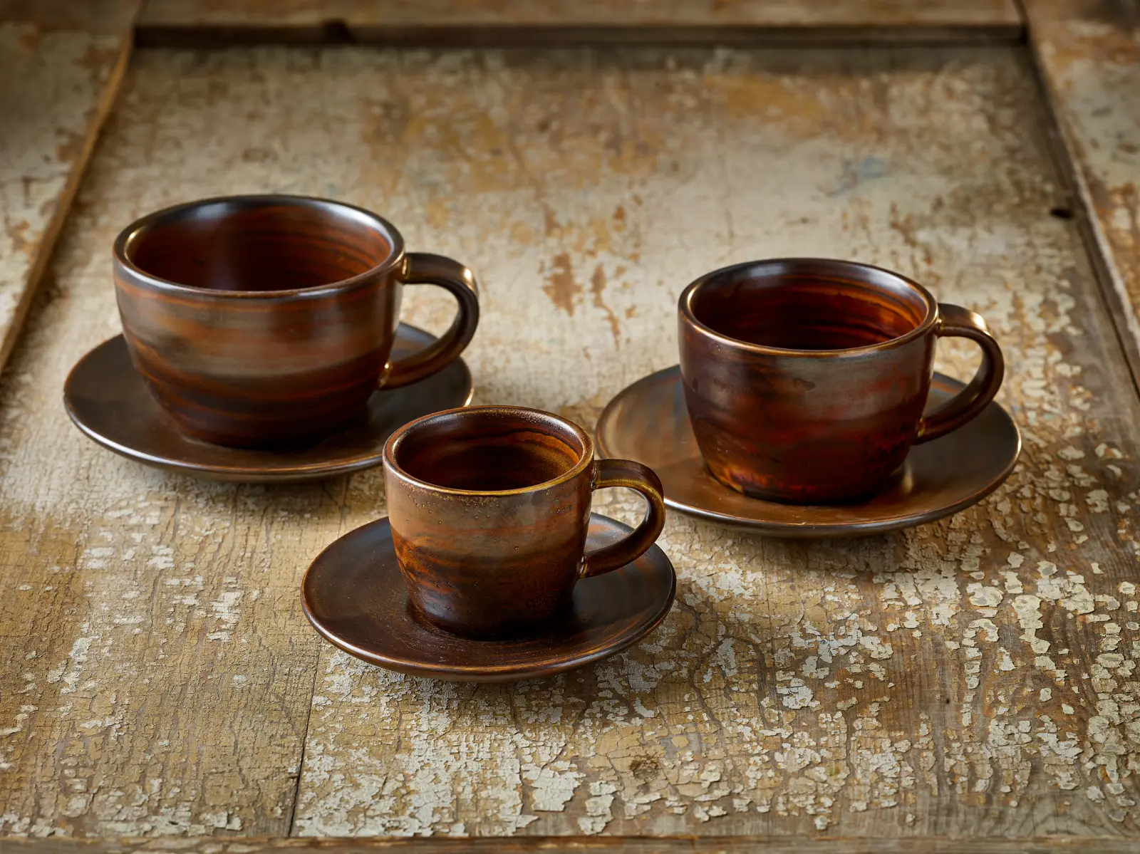 Terra Porcelain Rustic Copper Coffee Cup 22cl/ 7.75oz - Image 2