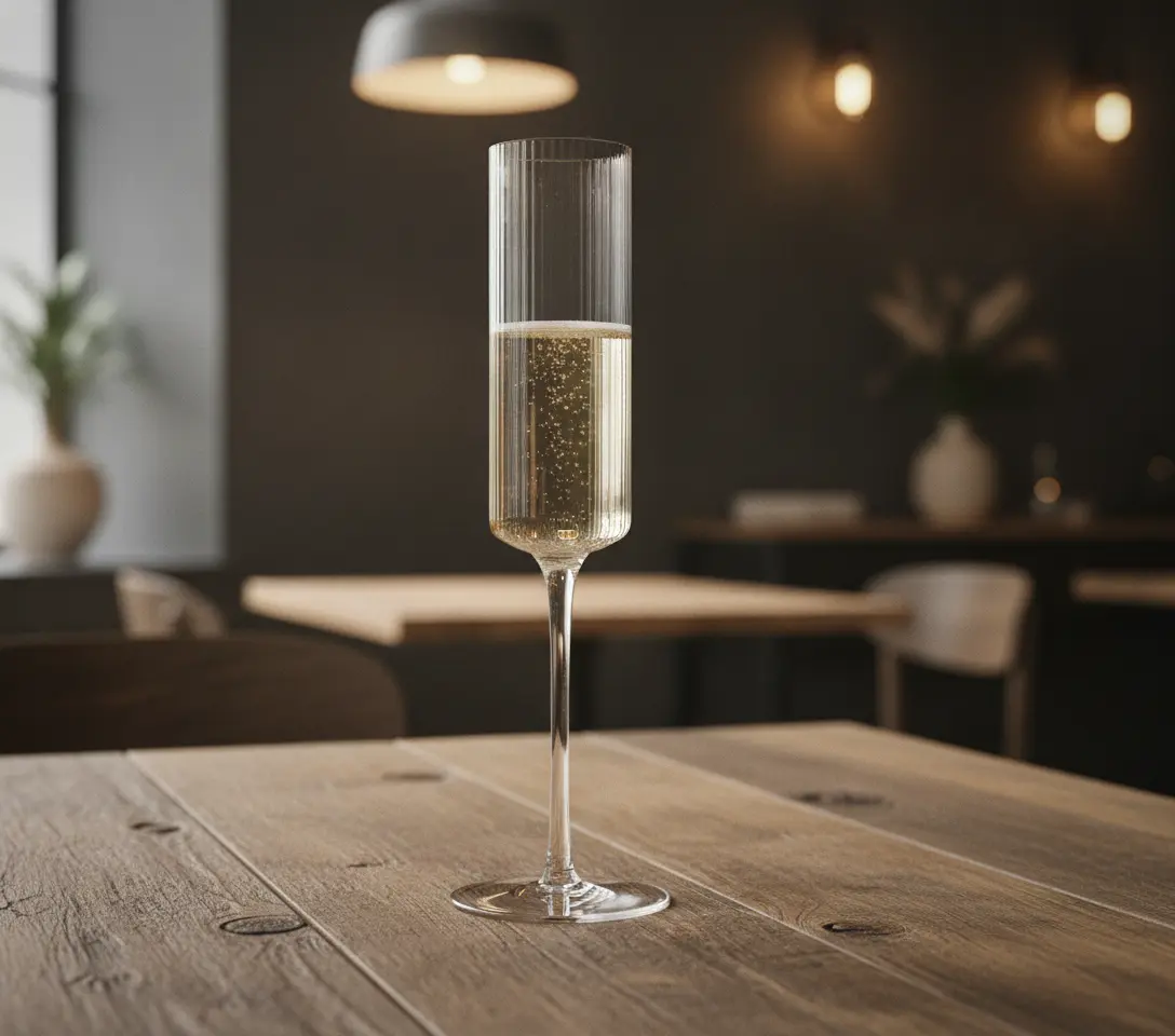 Senza Fluted Champagne Flute 18cl/ 6.3oz - Image 2