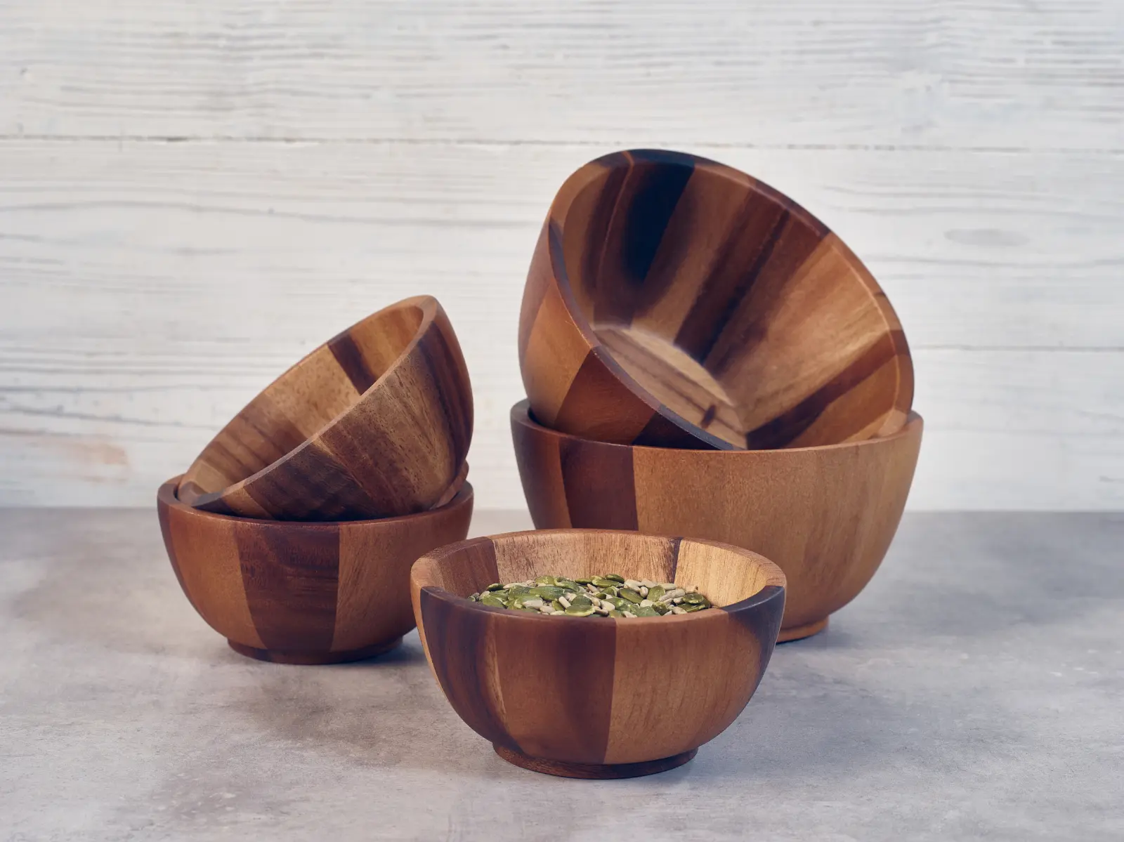 Acacia Wood Bowl 25Dia x 12cm - Image 3