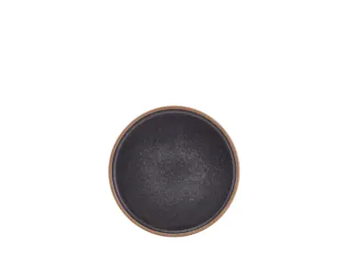 GenWare Kava Black Stoneware Raw Wall Presentation Plate 18cm