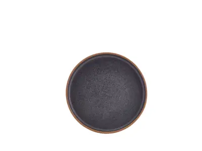 GenWare Kava Black Stoneware Raw Wall Presentation Plate 20cm