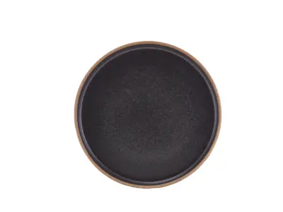 GenWare Kava Black Stoneware Raw Wall Presentation Plate 25cm
