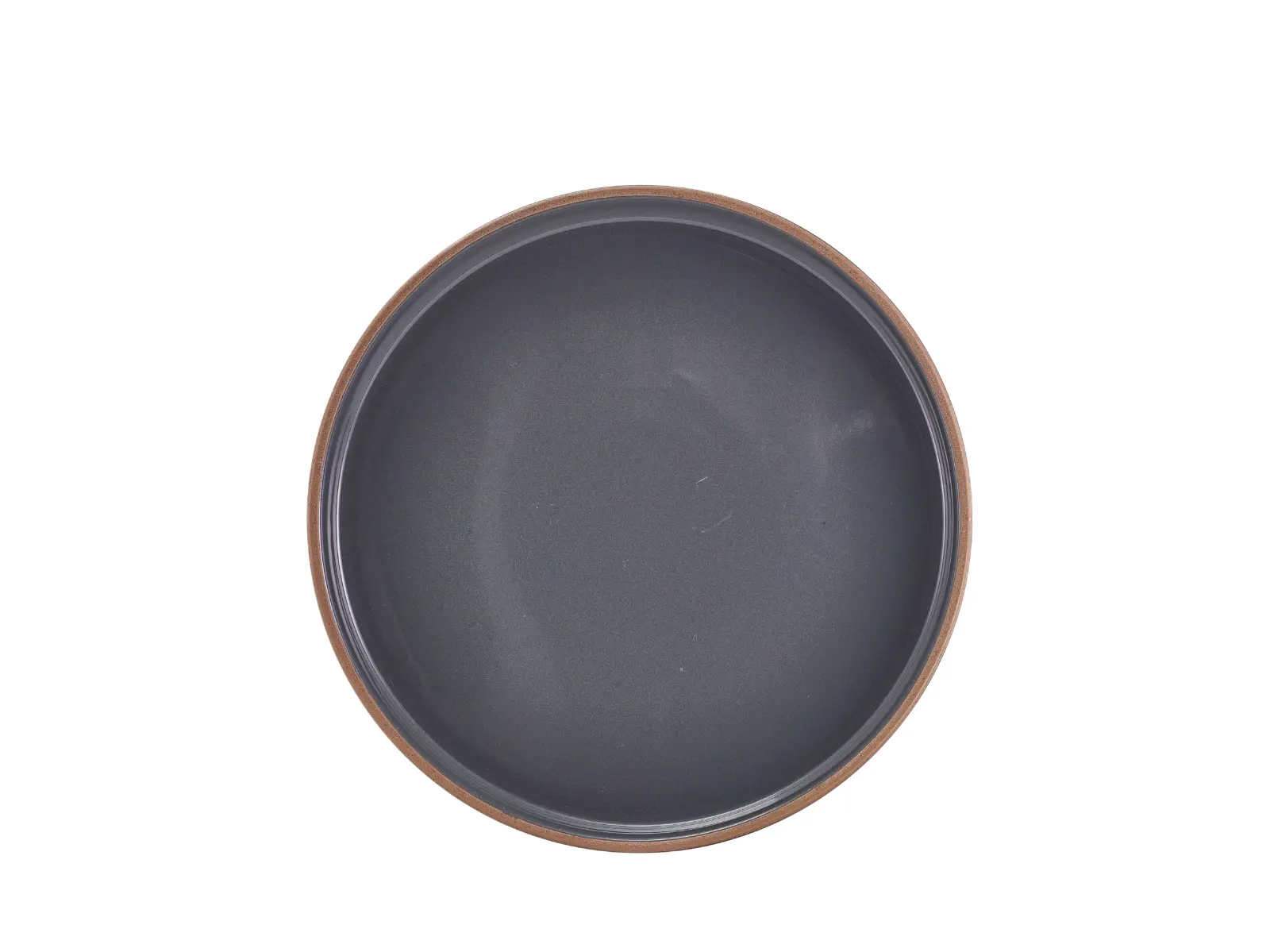 GenWare Kava Dark Grey Stoneware Raw Wall Presentation Plate 25cm