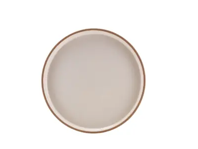 GenWare Kava White Stoneware Raw Wall Presentation Plate 25cm