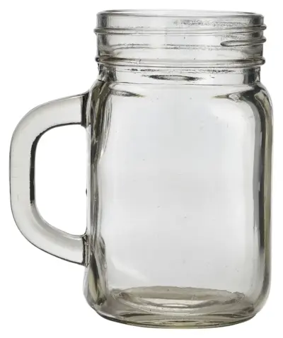 Genware Glass Mason Jar 43.5cl/ 14.7oz