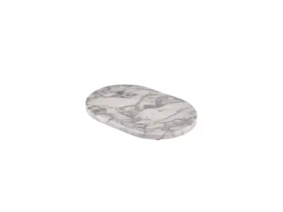 GenWare White Marble Oval Platter 25x17cm